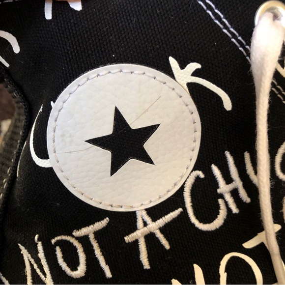 Mens High-Top converse Sneakers - Black and White - Picture 8 of 13